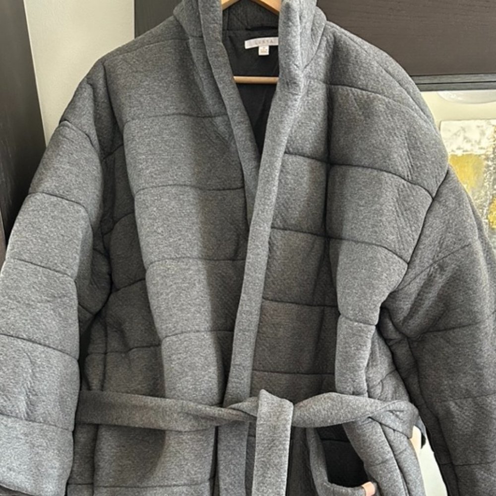 Lunya Restore Double Faced House Coat, Mercurial Grey